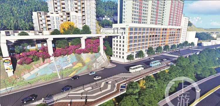 拍“轻轨穿楼”、观灯随轨动,李子坝建观景平台8月底将完工投用