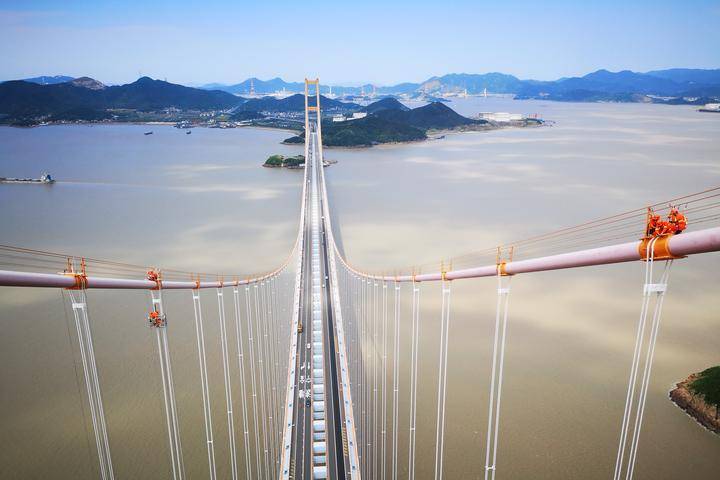 震撼场面!舟山跨海大桥通车10年 迎来首次“大体检”