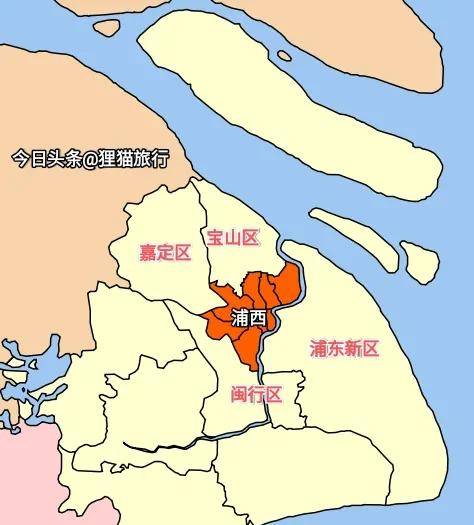上海市浦东和浦西并非以黄浦江划分，浦西是7个区组成的中心城区