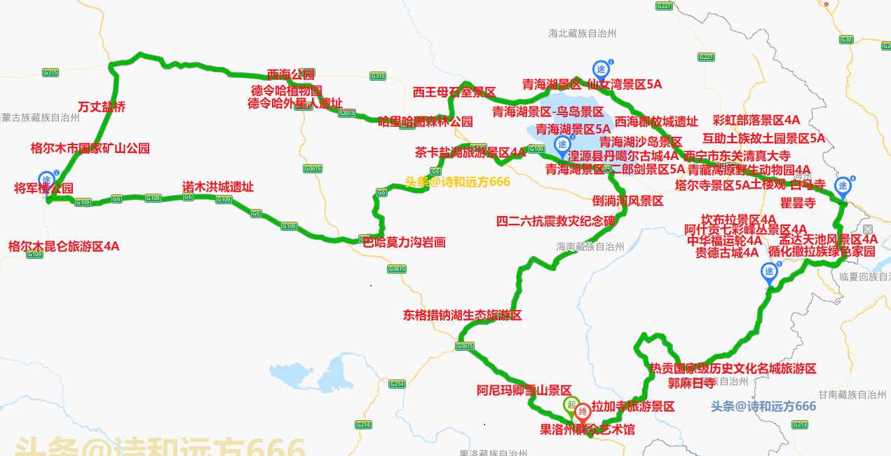 青海旅游攻略——青海自驾经典路线推荐，青海自驾路线图